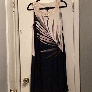 JM Collection Black and Cream Dress
